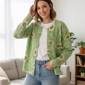 Blumarine ANNA MOLINARI 総柄 花柄 カーディガン 海外 Blumarine ANNA MOLINARI 総柄 花柄 カーディガン 海外 - メルカリ